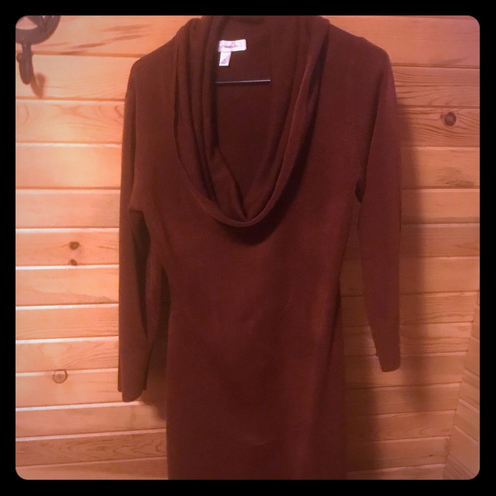 Cowl neck sweater dress perfect for leggings !